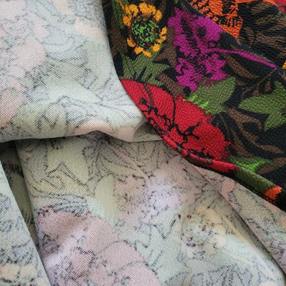 Lularoe Madison Box Pleats w/ Pockets Floral Brown/Orange Skirt Women Sz Small - Picture 7 of 7